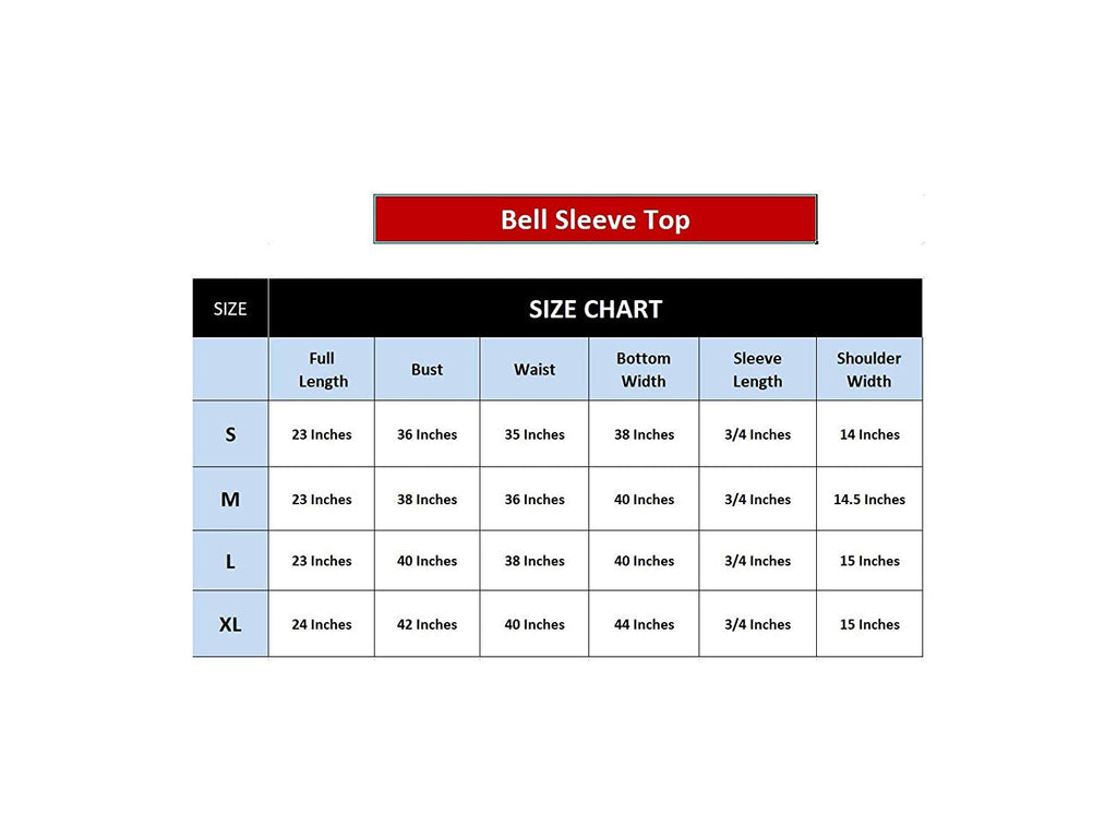 Saundarya Women's Maroon American Crepe Bell Sleeve Top