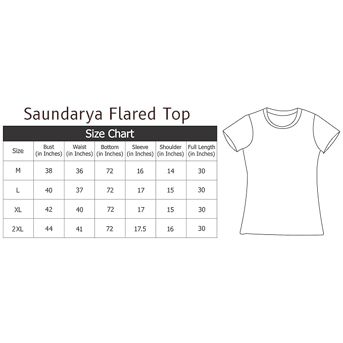 Saundarya Women's Grey and White Striped Flared Top