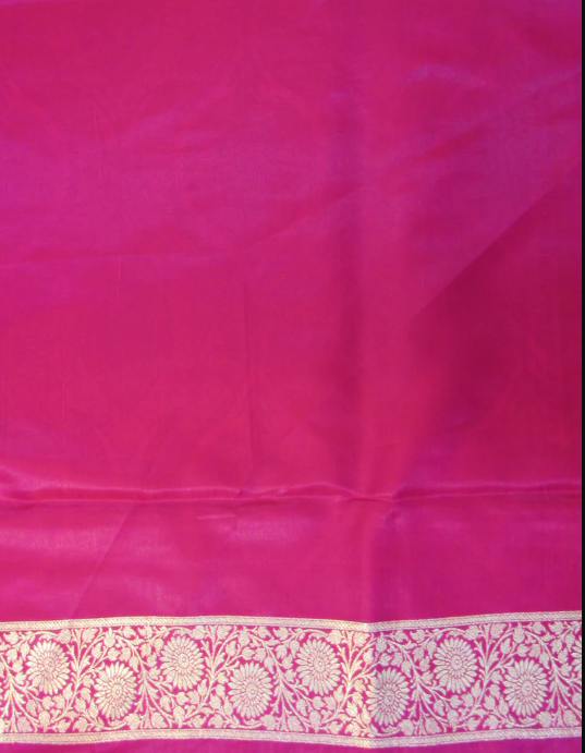 Saundarya Women's Parrot Green Banarasi Silk Saree