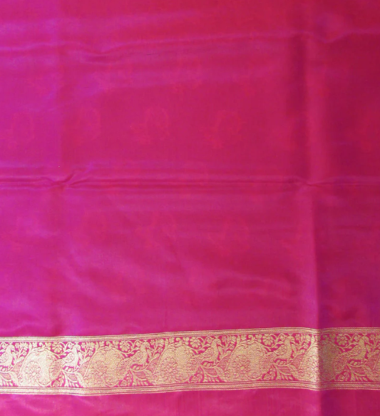 Saundarya Women's Teal Green Banarasi Silk Saree