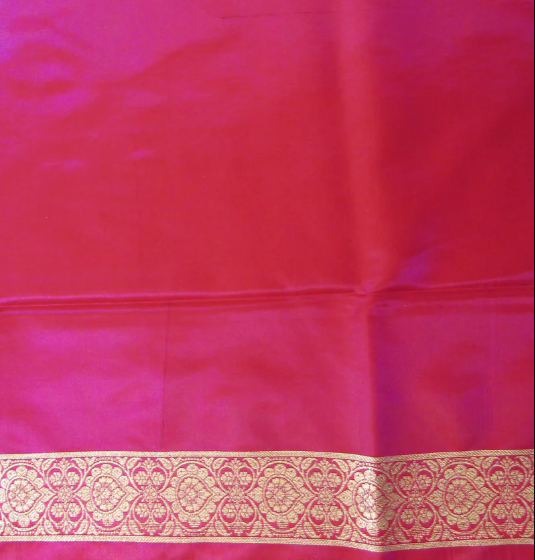 Saundarya Women's Orange Banarasi Silk Saree