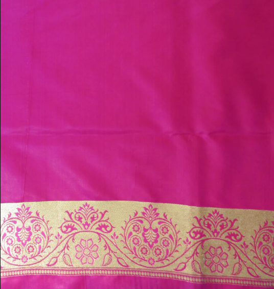 Saundarya Women's Orange Banarasi Silk Saree -Design 3