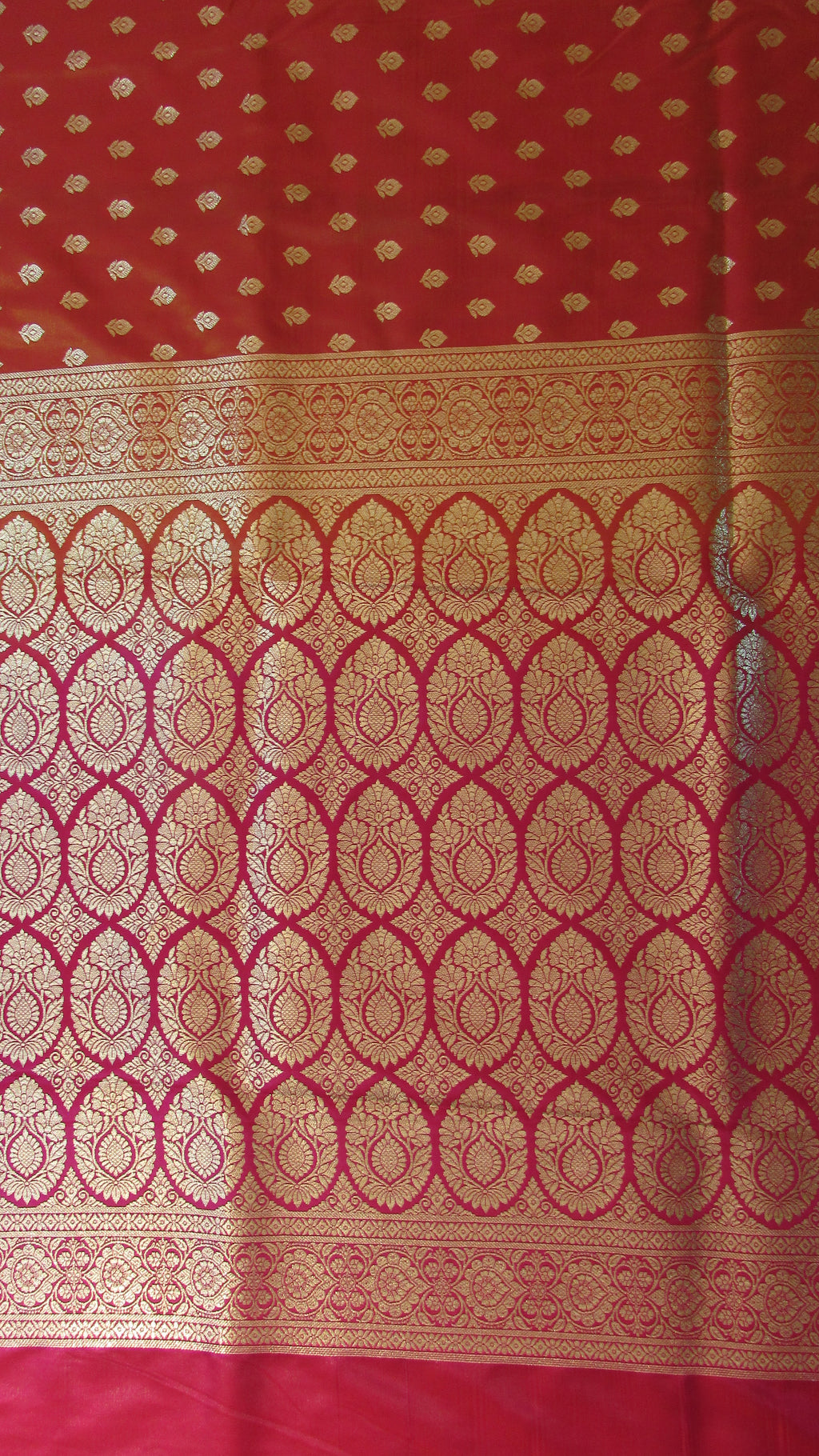 Saundarya Women's Orange Banarasi Silk Saree