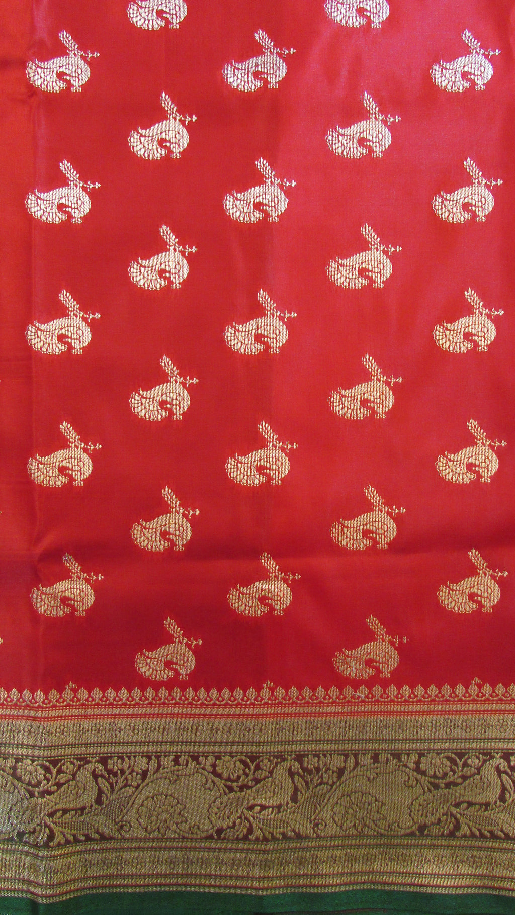 Saundarya Women's Red Banarasi Silk Saree