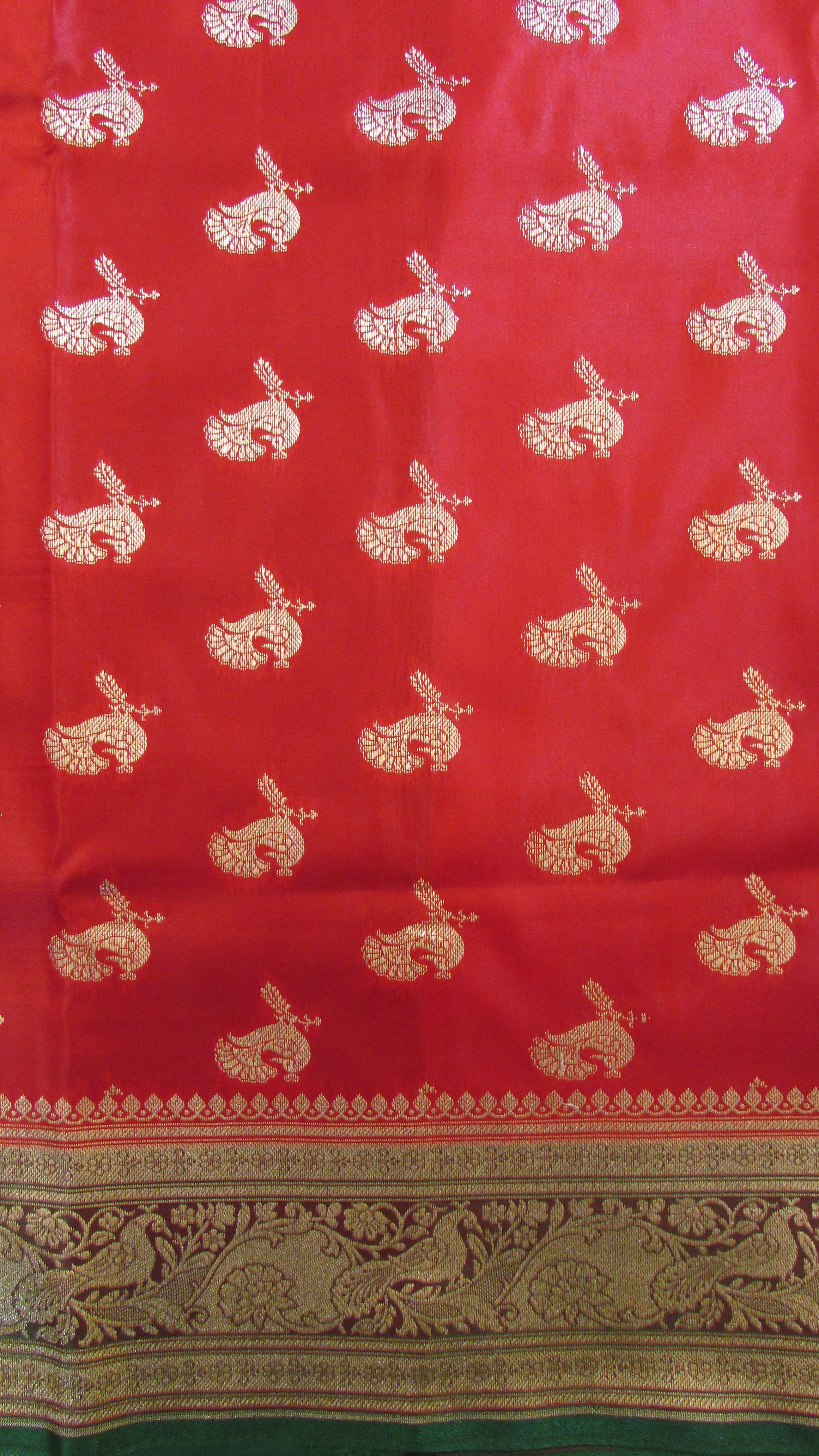 Saundarya Women's Red Banarasi Silk Saree