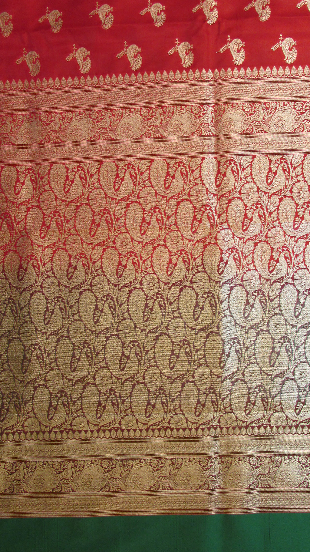 Saundarya Women's Red Banarasi Silk Saree