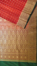 Saundarya Women's Red Banarasi Silk Saree