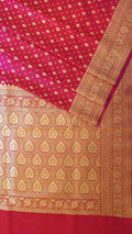 Saundarya Women's Magenta Banarasi Silk Saree
