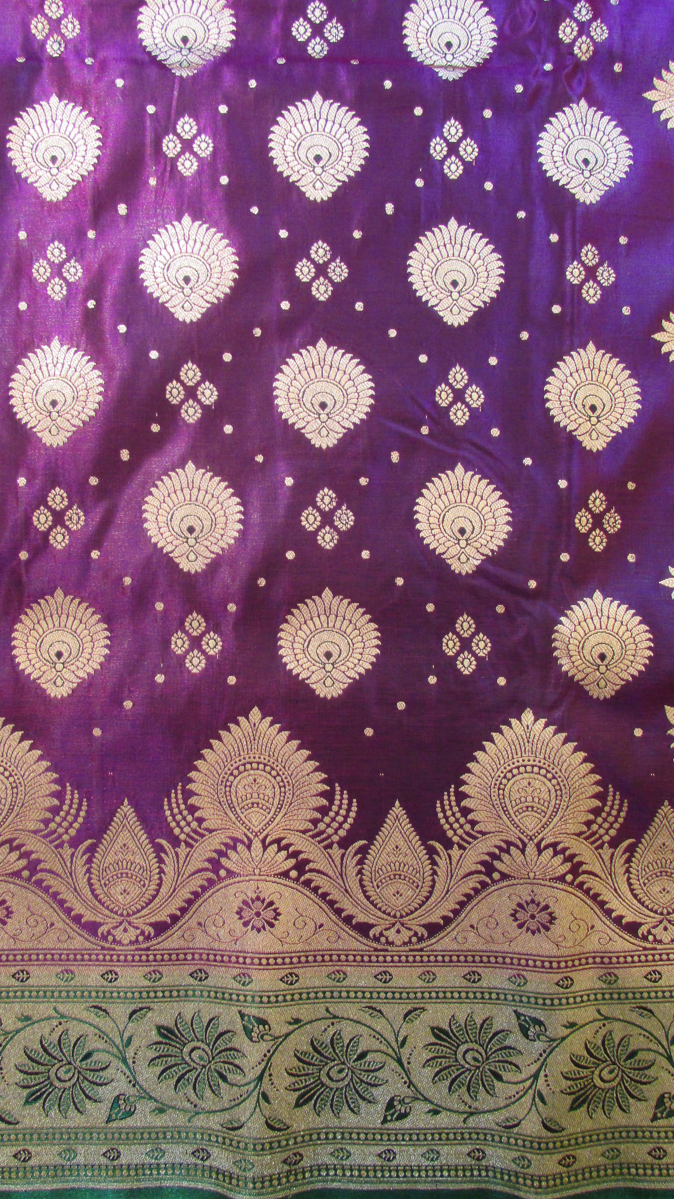 Saundarya Women's New Design Wine Colour Banarasi Silk Saree