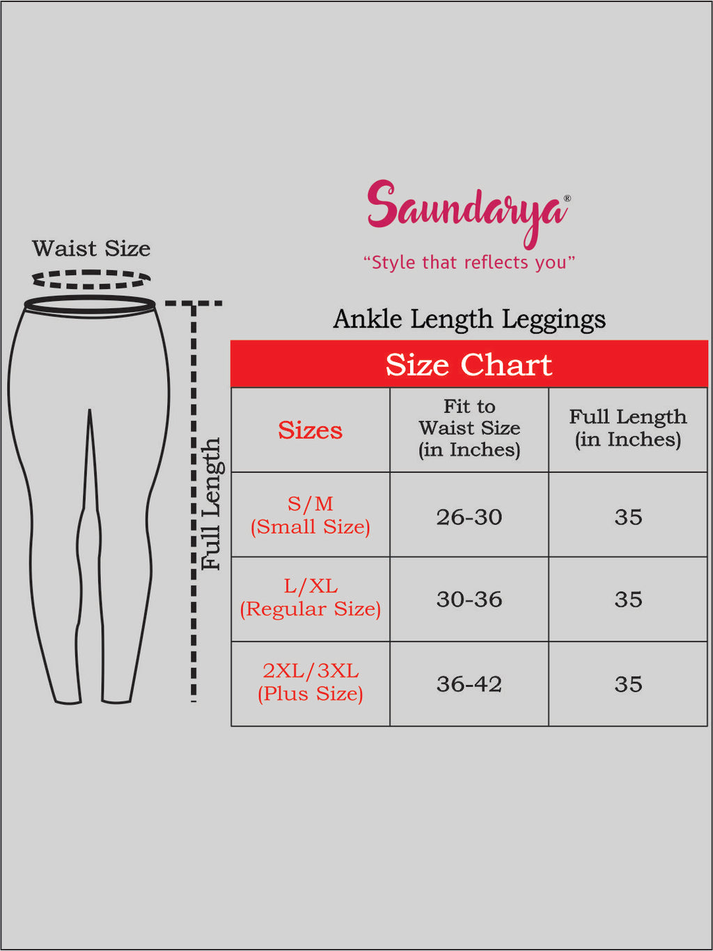 Saundarya Women’s Slim Fit Ankle Length Super Combed Cotton Rich Lycra Fabric Tailored Cut Stretchable Solid Plain Color Leggings; Azure Blue