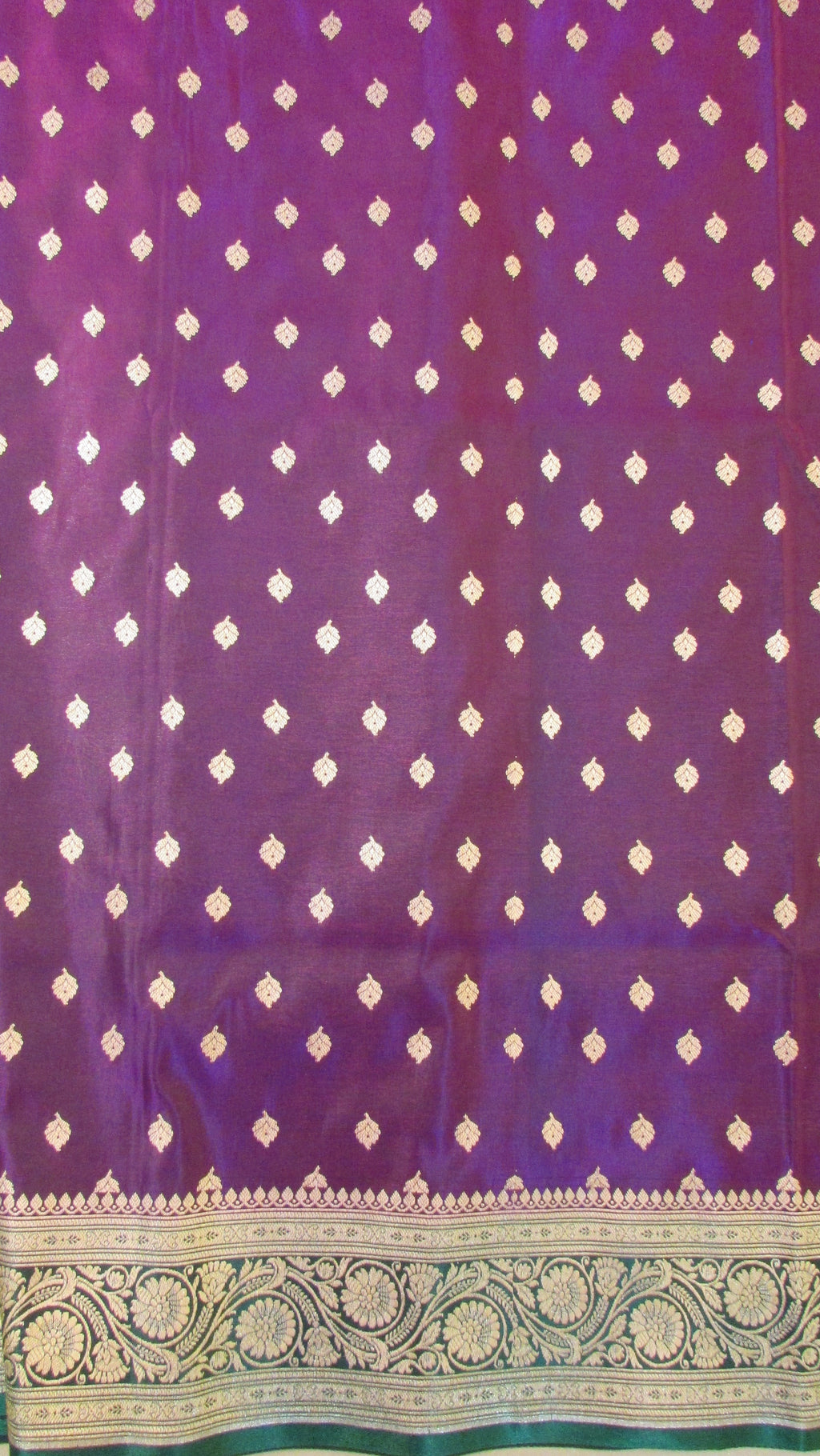 Saundarya Women's Wine Banarasi Silk Saree