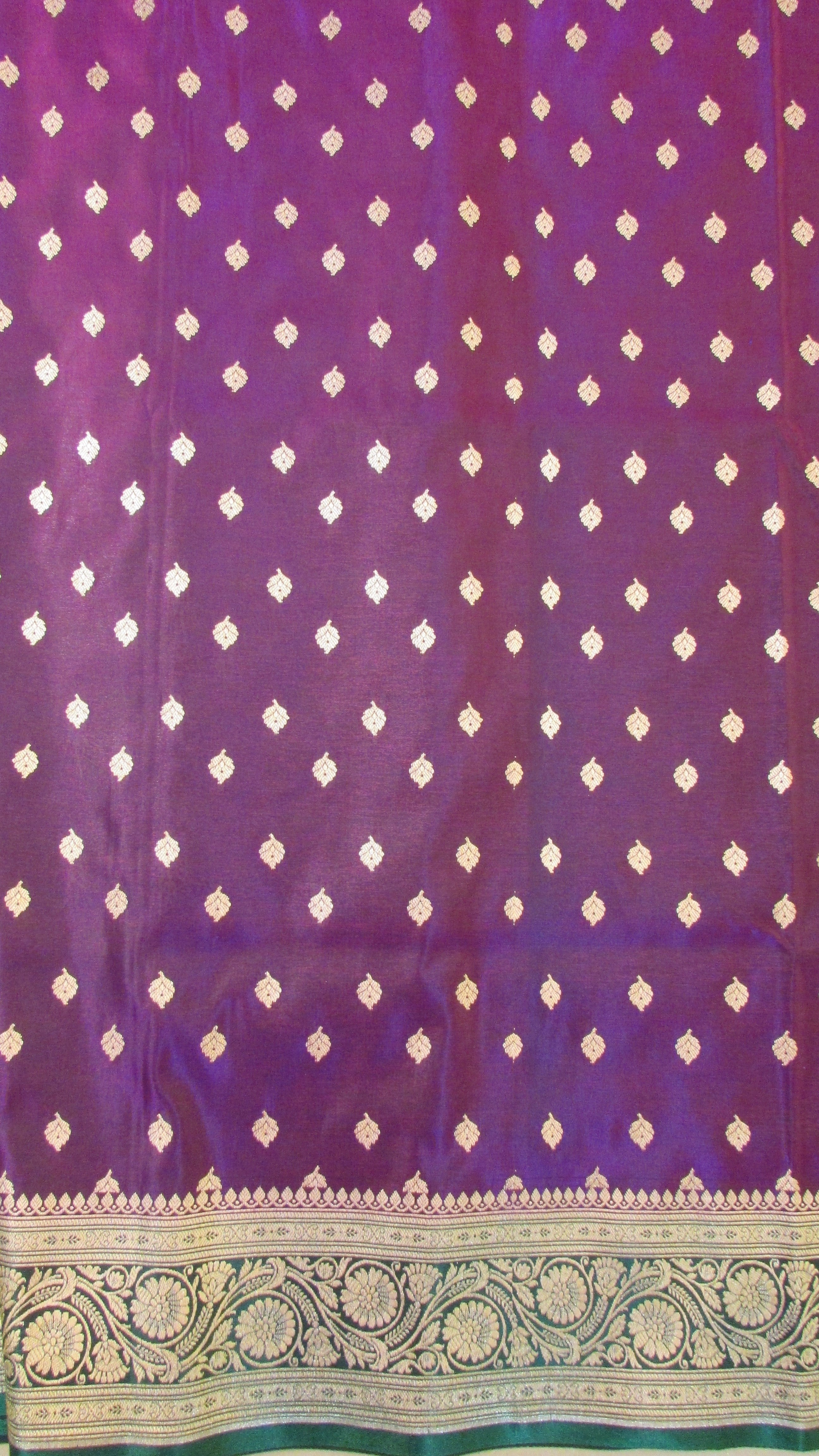 Saundarya Women's Wine Banarasi Silk Saree