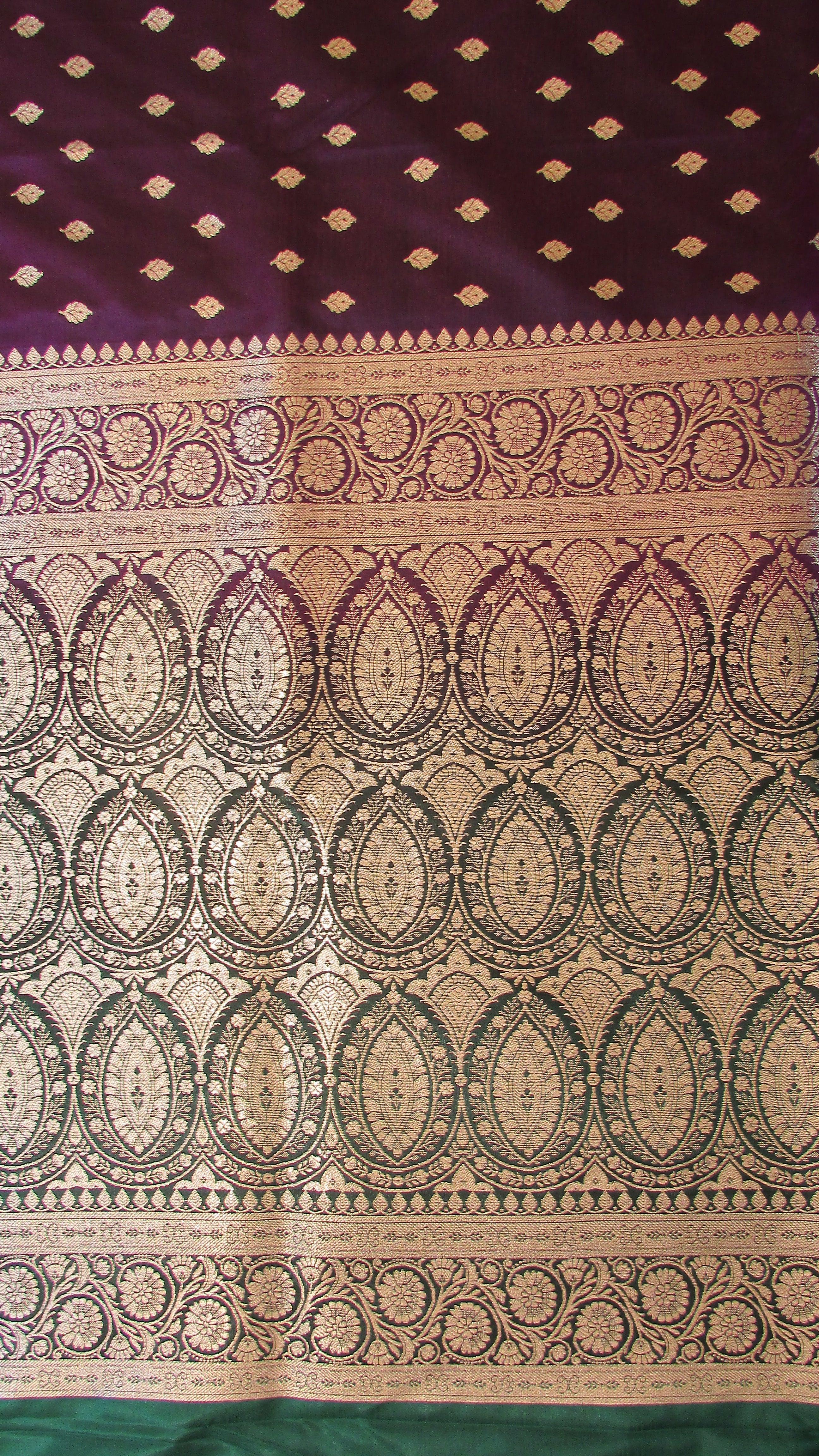 Saundarya Women's Wine Banarasi Silk Saree