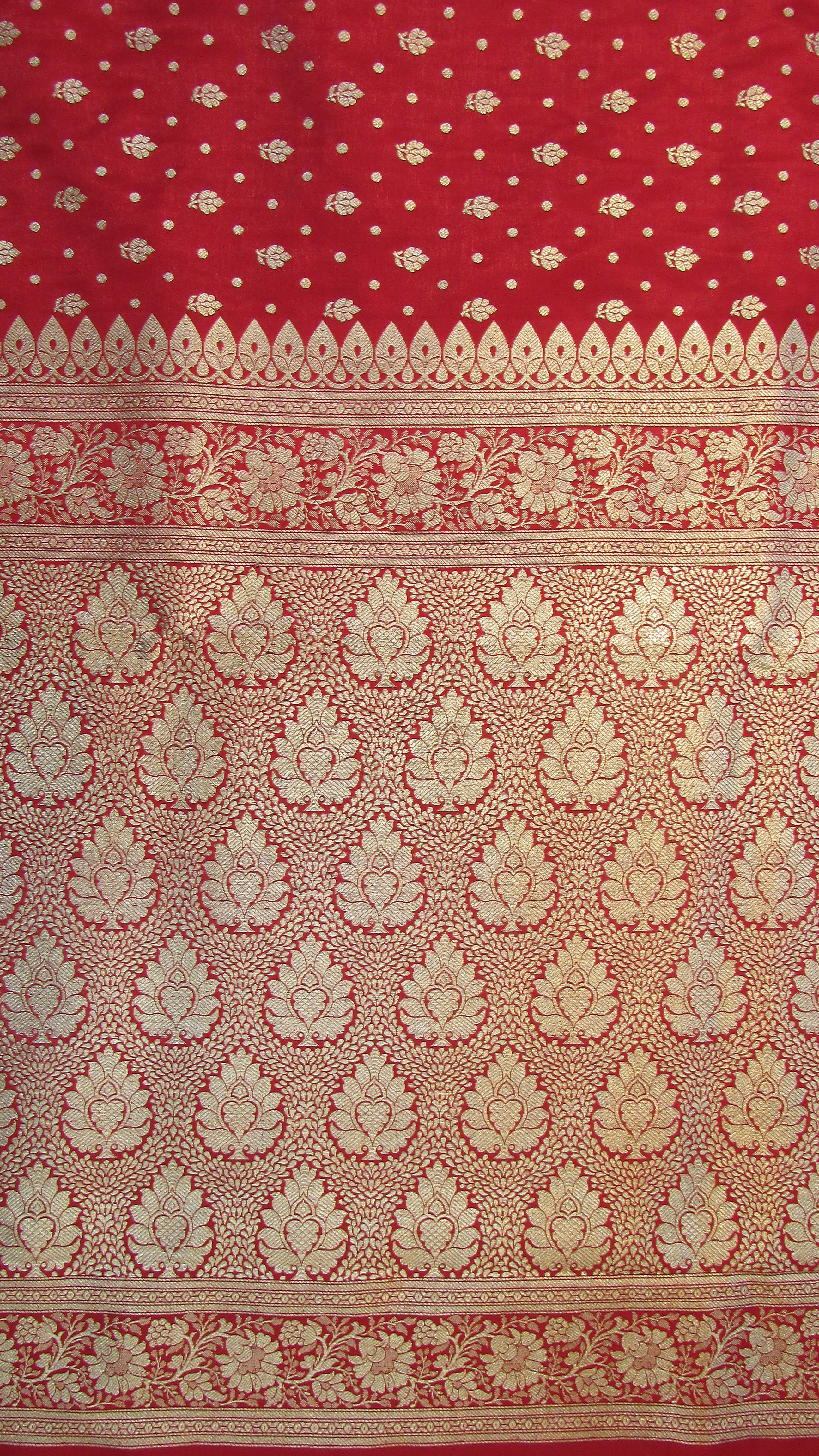 Saundarya Women's Red Banarasi Silk Saree