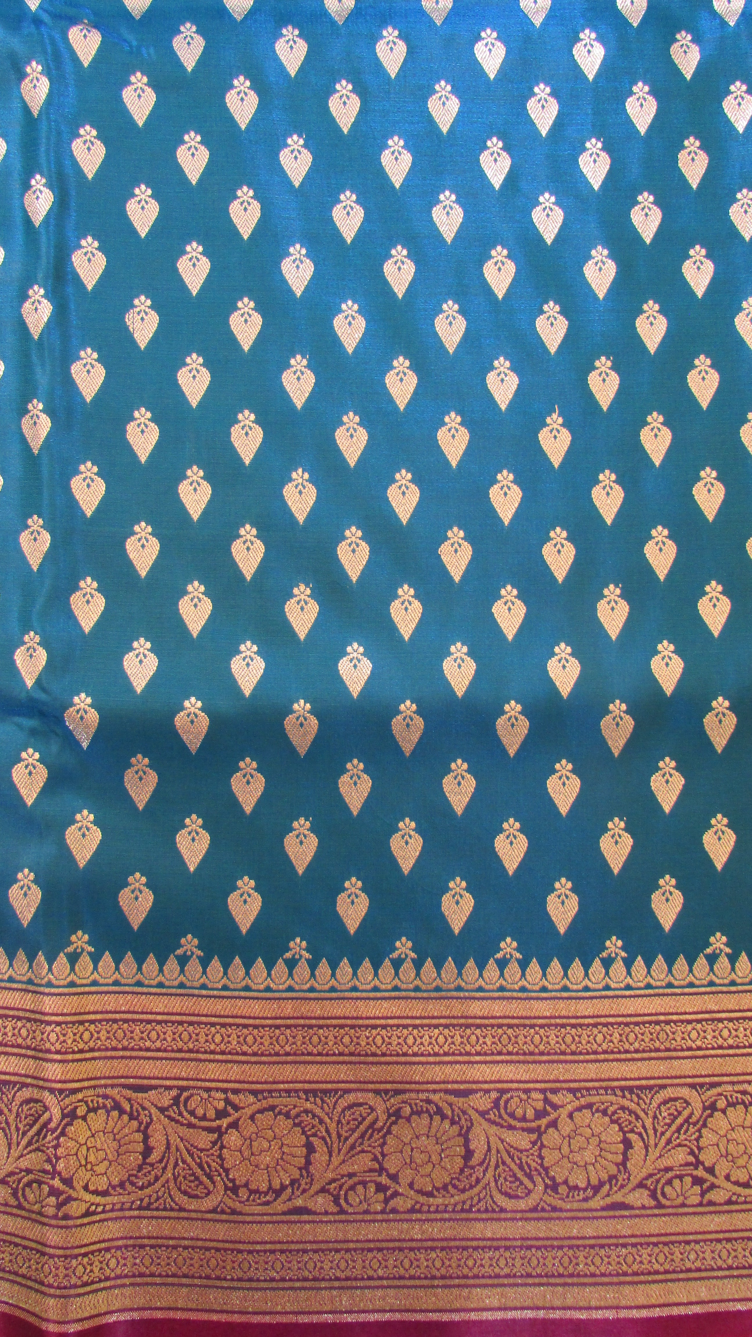 Saundarya Women's Azure Blue Banarasi Silk Saree