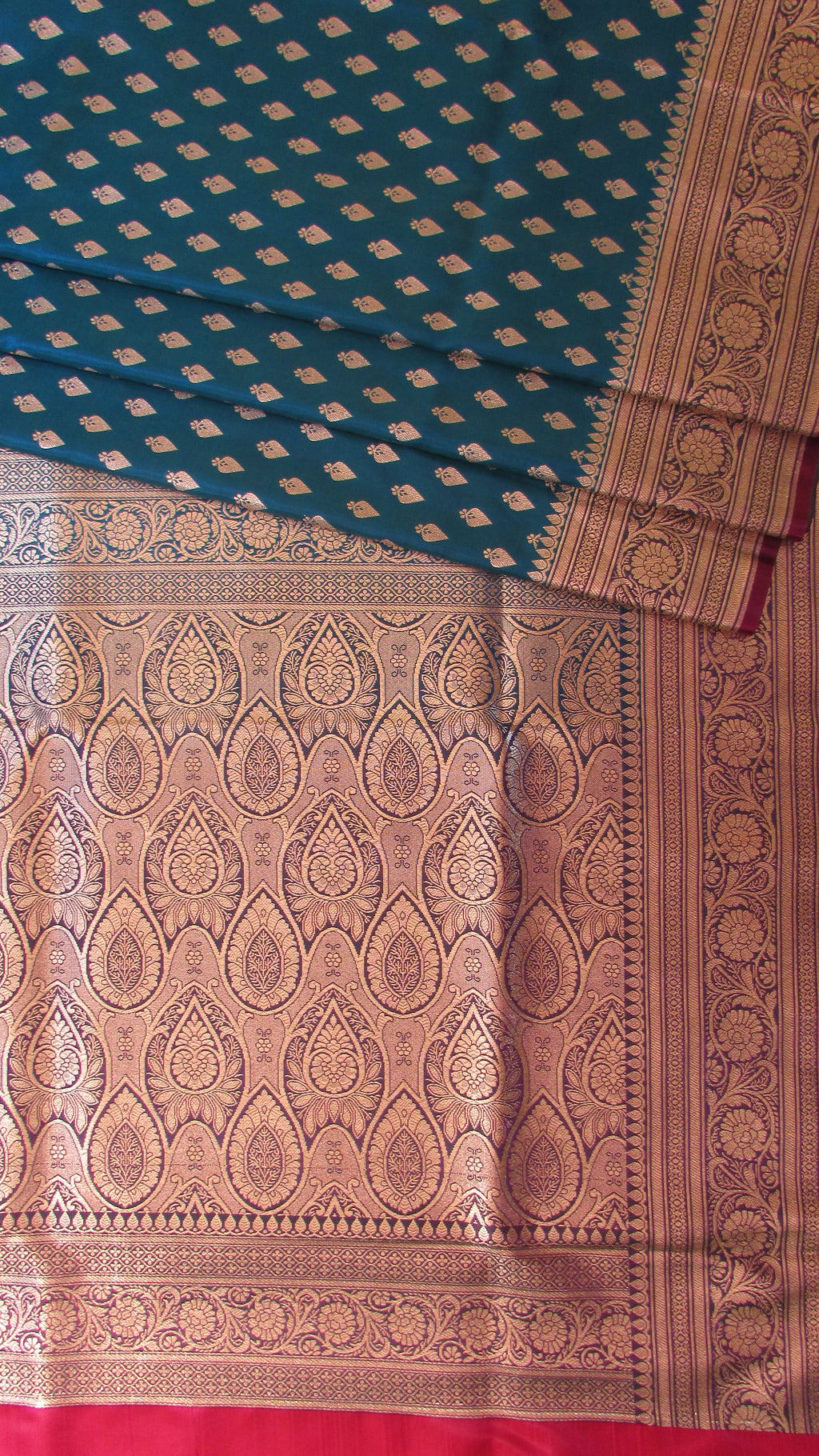 Saundarya Women's Azure Blue Banarasi Silk Saree