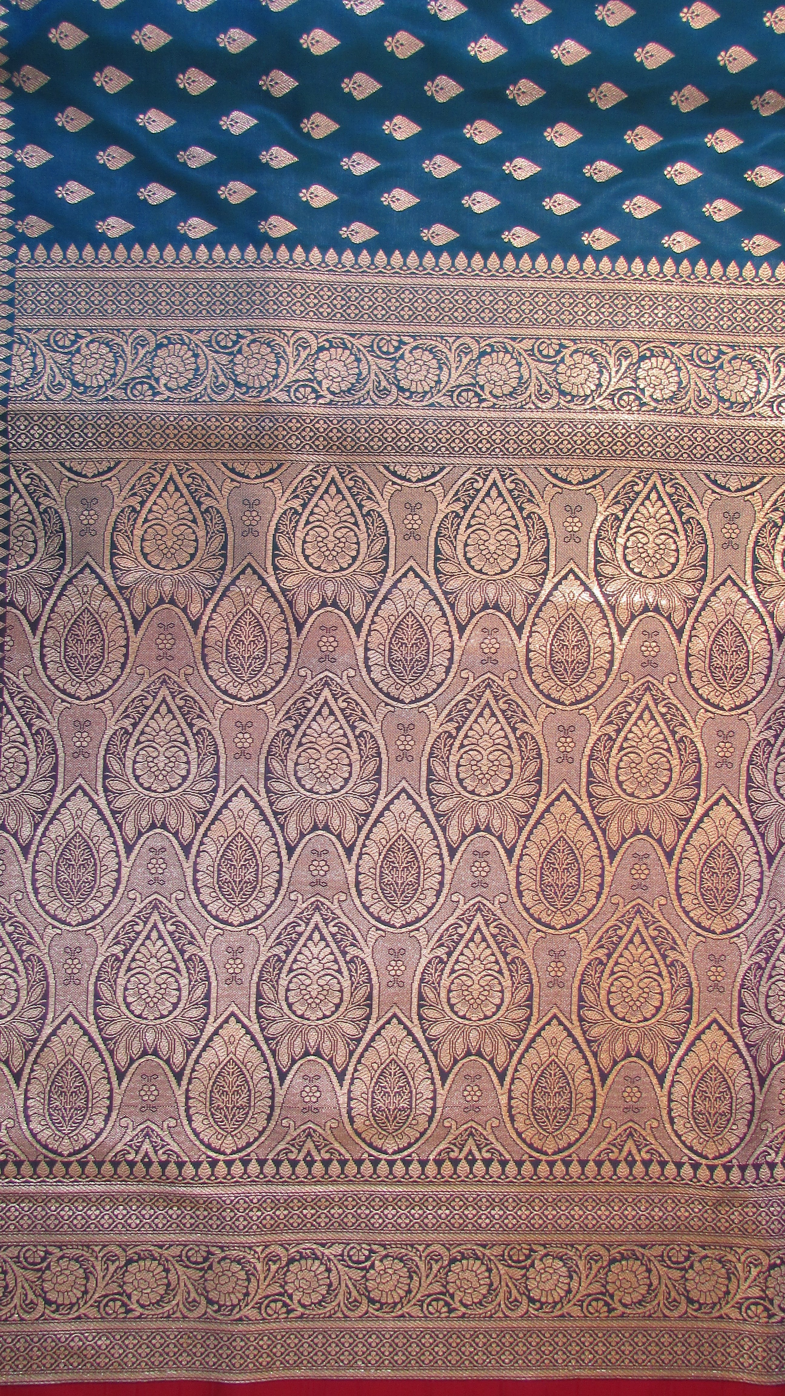 Saundarya Women's Azure Blue Banarasi Silk Saree