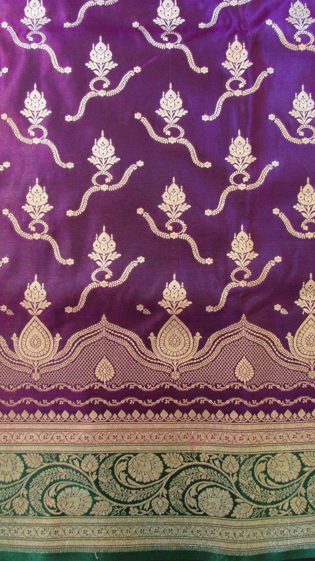 Saundarya Women's Wine Banarasi Silk Saree