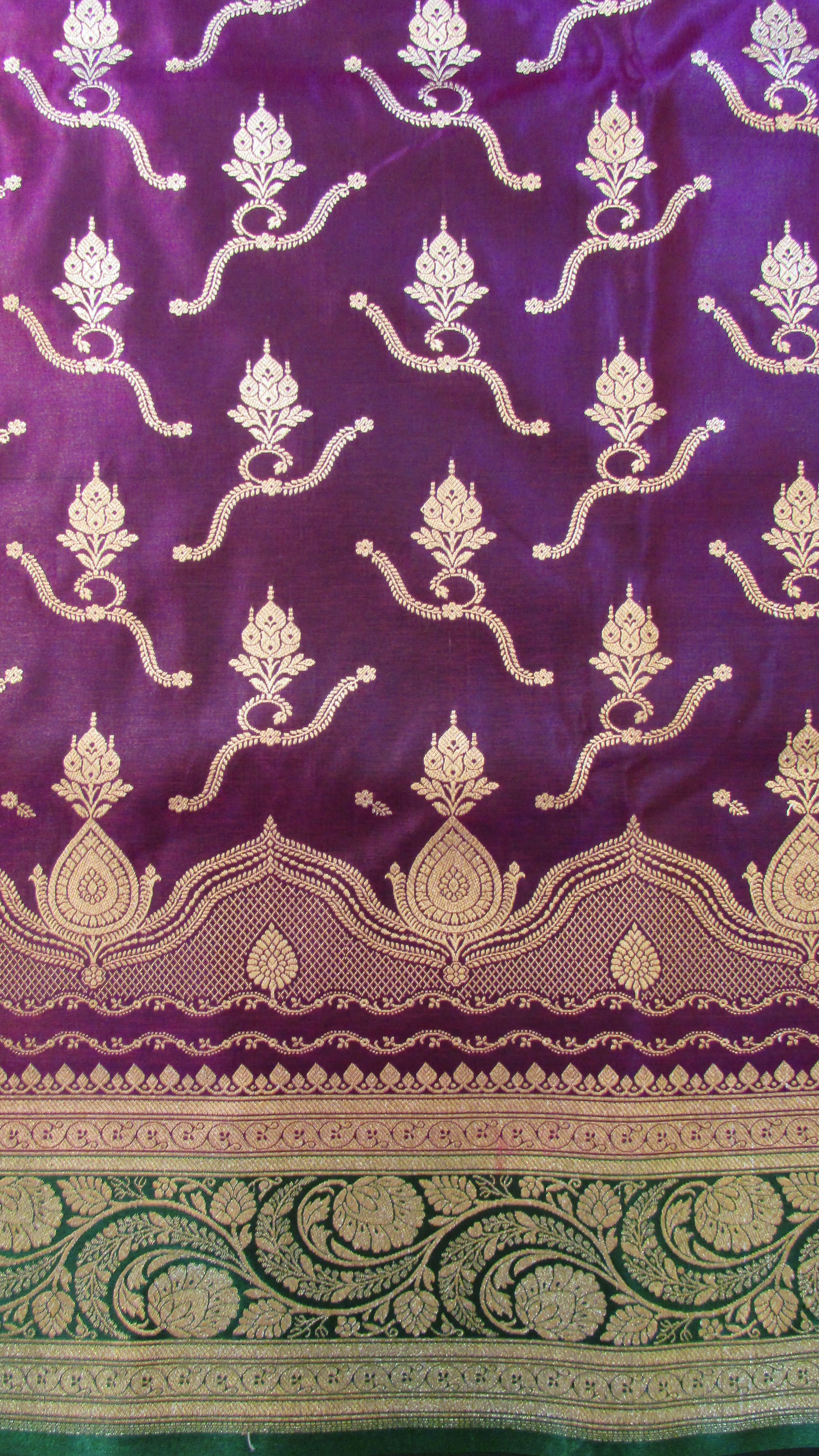 Saundarya Women's Wine Banarasi Silk Saree