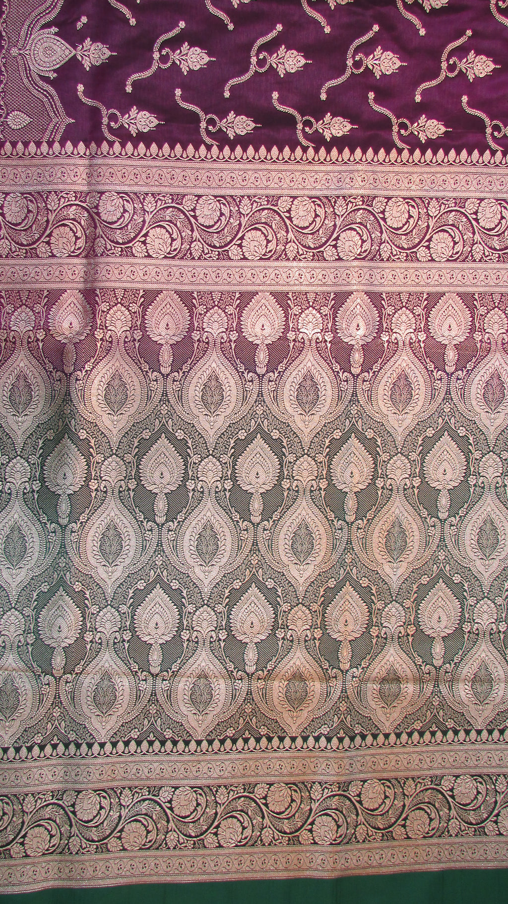 Saundarya Women's Wine Banarasi Silk Saree