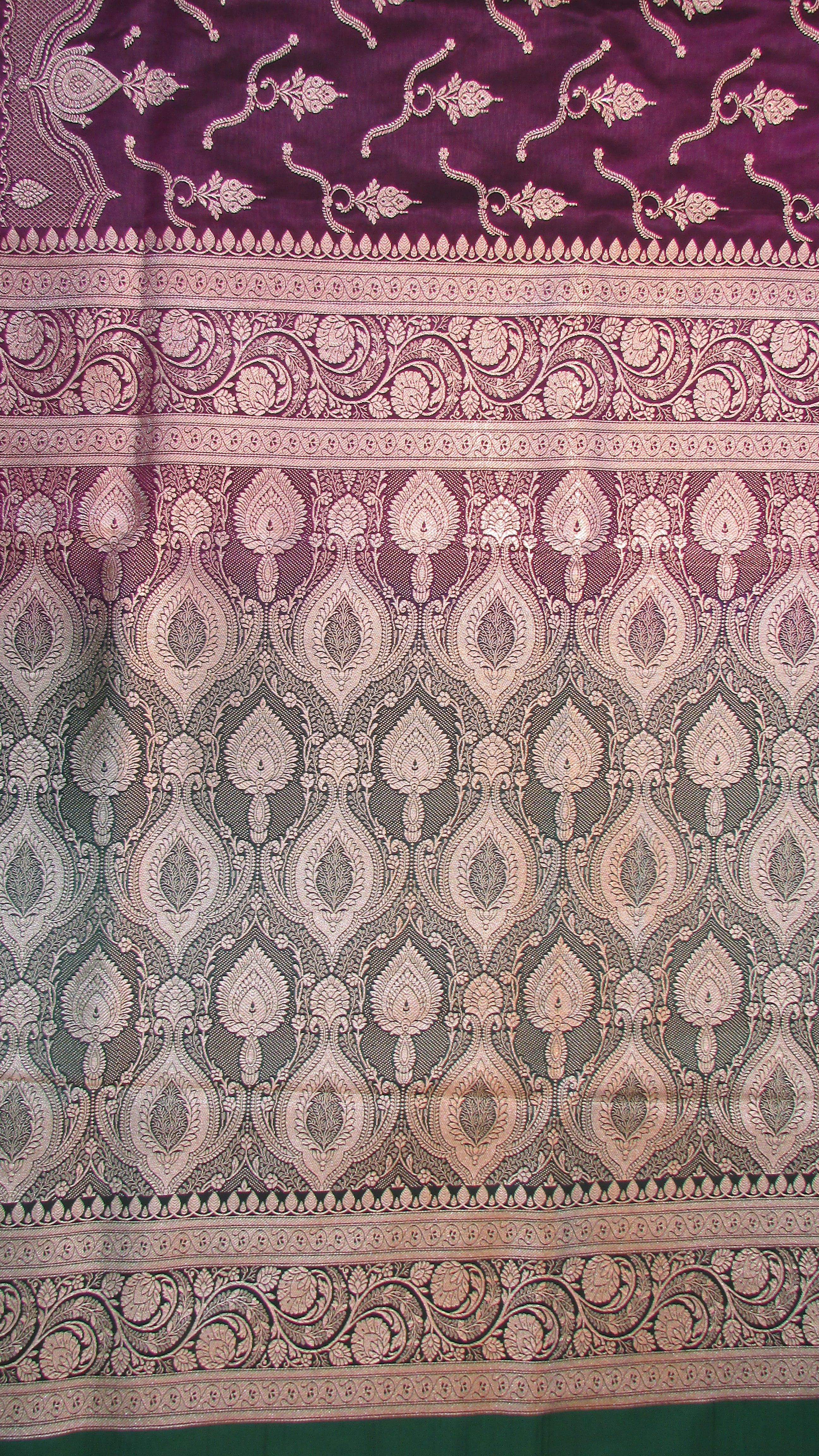 Saundarya Women's Wine Banarasi Silk Saree