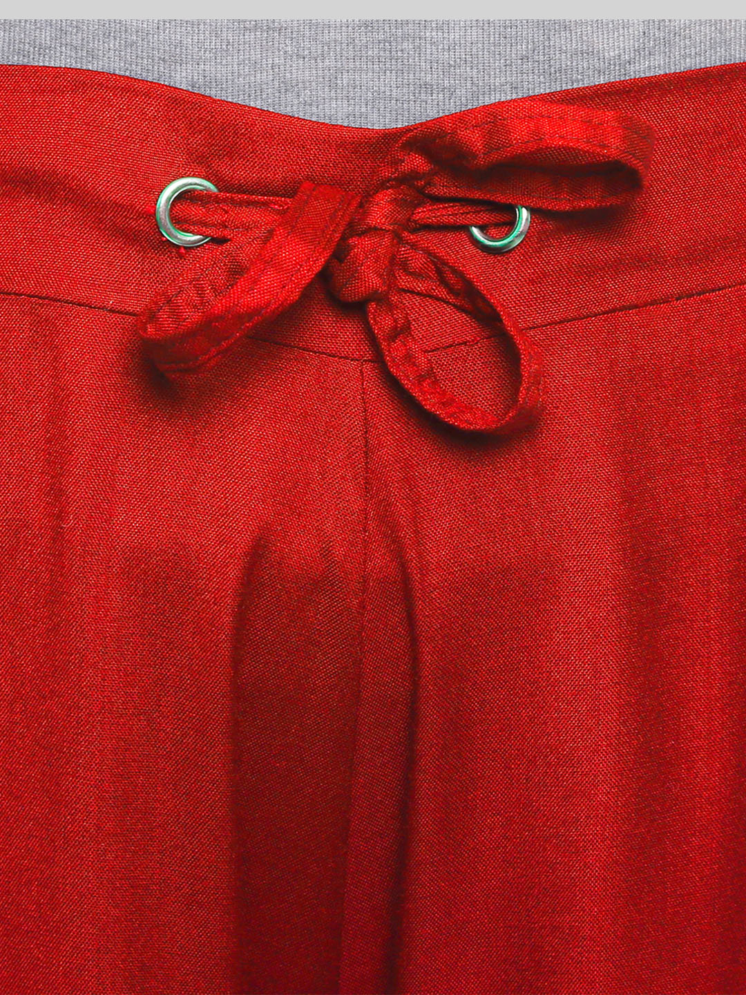 Saundarya Women's Loose Fit Skirt Palazzo Red