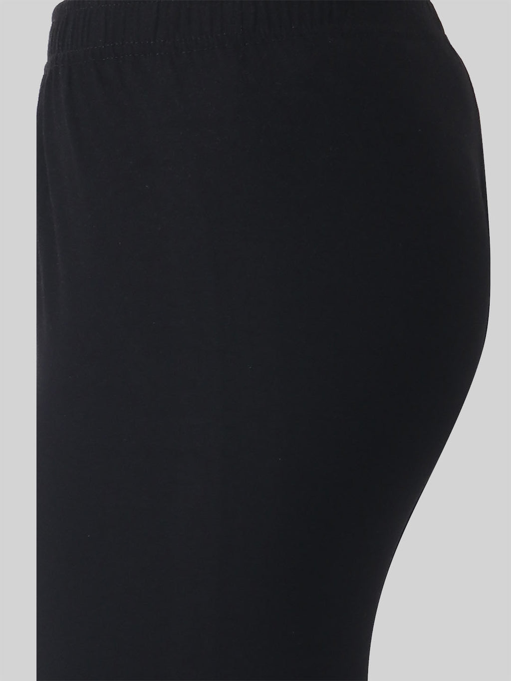 Saundarya Women’s Slim Fit Ankle Length Super Combed Cotton Rich Lycra Fabric Tailored Cut Stretchable Solid Plain Color Leggings; Black