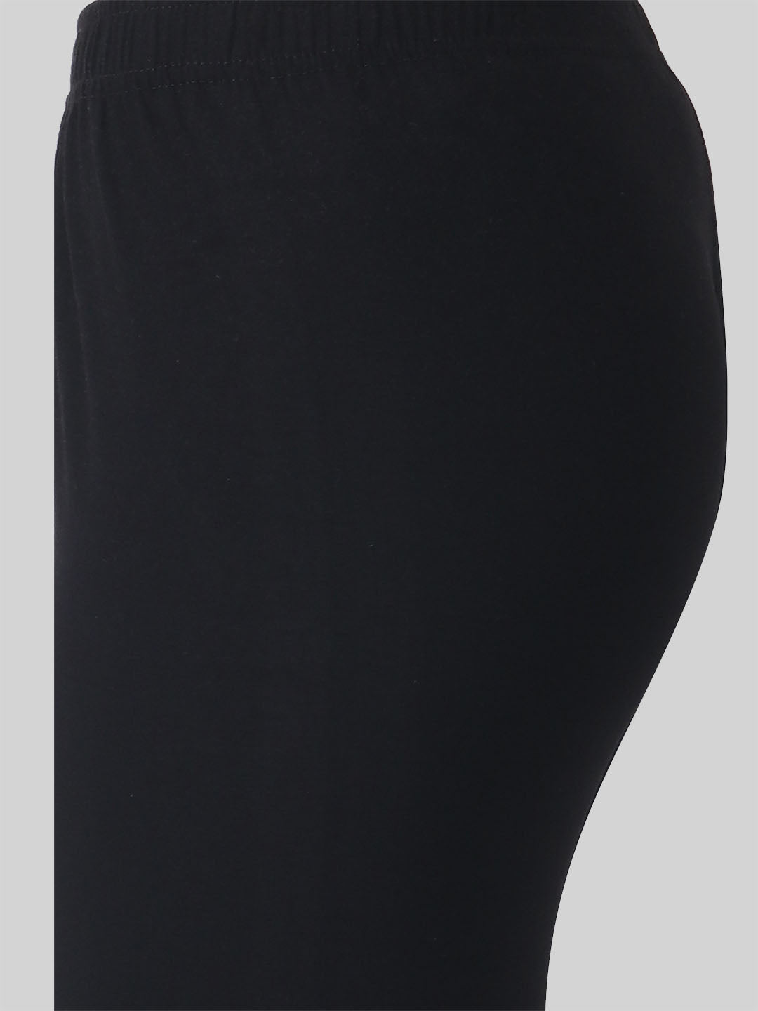 Saundarya Women’s Slim Fit Ankle Length Super Combed Cotton Rich Lycra Fabric Tailored Cut Stretchable Solid Plain Color Leggings; Black