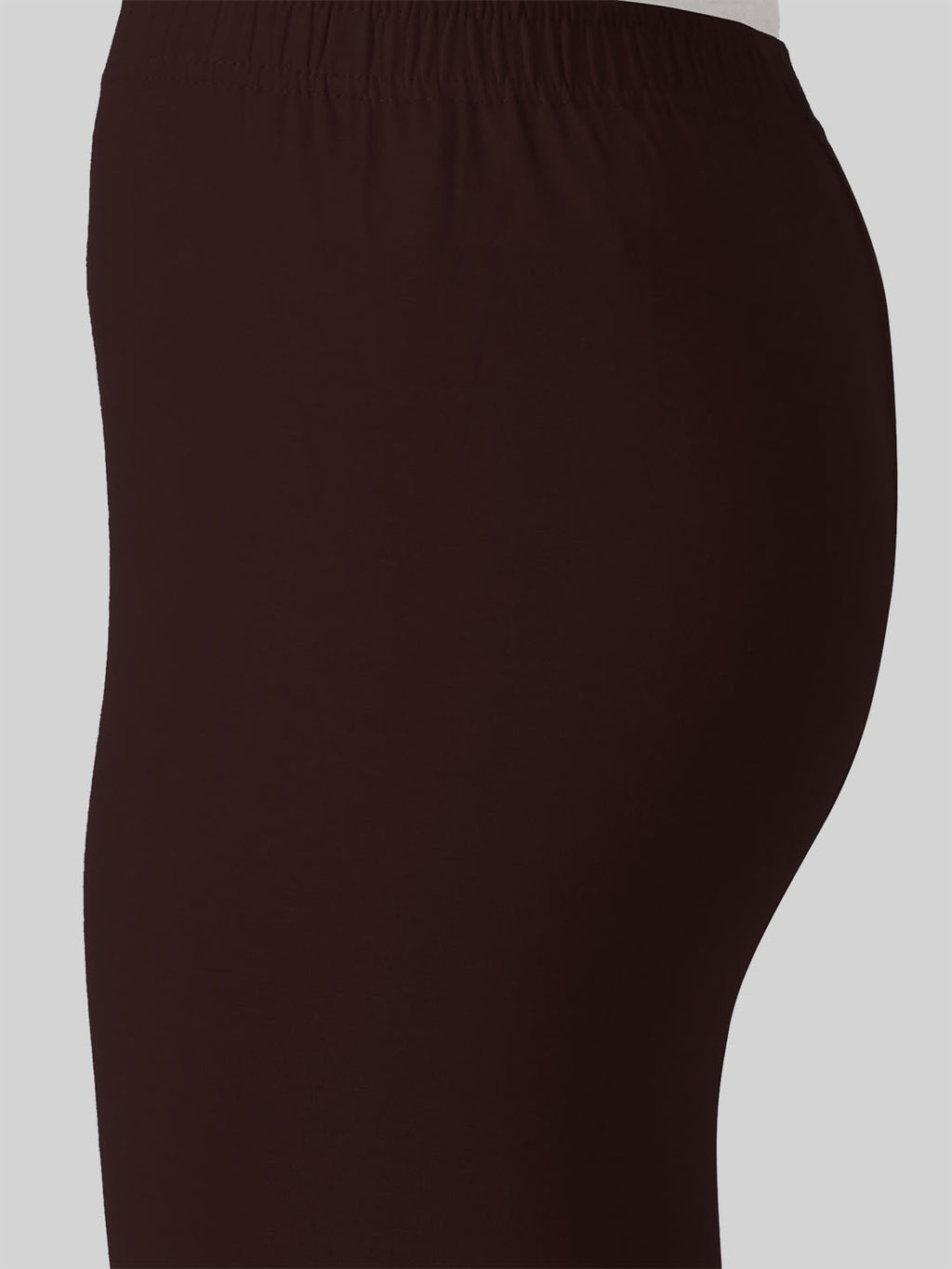 Saundarya Women’s Slim Fit Ankle Length Super Combed Cotton Rich Lycra Fabric Tailored Cut Stretchable Solid Plain Color Leggings; Chocolate Brown