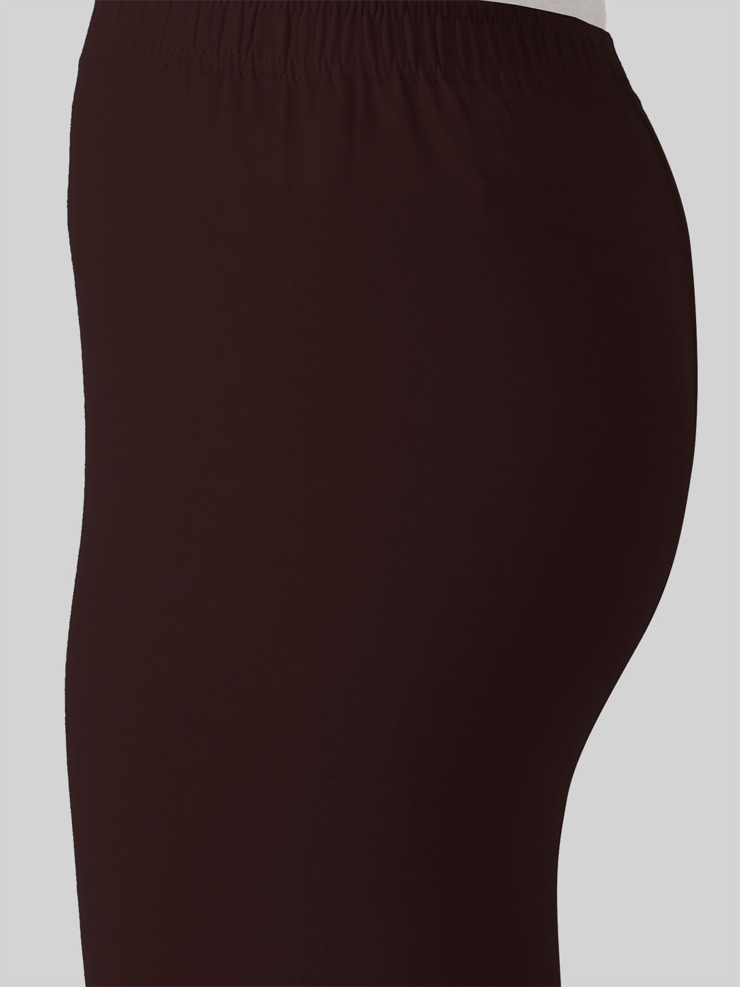 Saundarya Women’s Slim Fit Ankle Length Super Combed Cotton Rich Lycra Fabric Tailored Cut Stretchable Solid Plain Color Leggings; Chocolate Brown