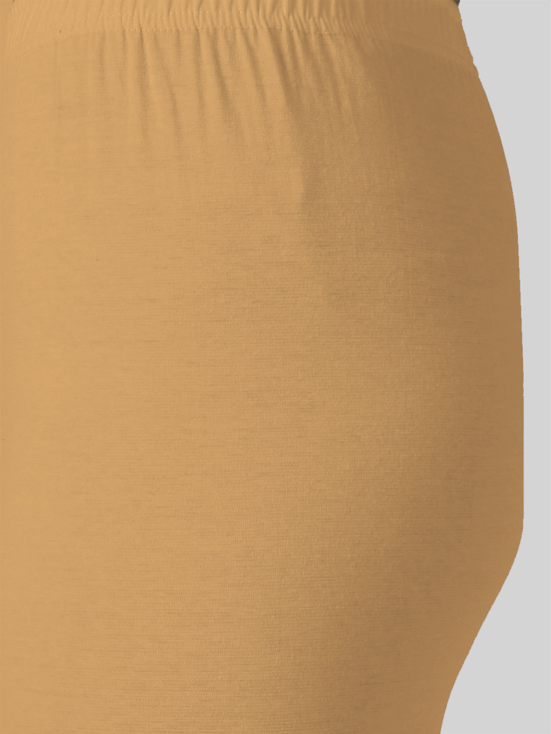 Saundarya Women’s Slim Fit Ankle Length Super Combed Cotton Rich Lycra Fabric Tailored Cut Stretchable Solid Plain Color Leggings; Dark Beige