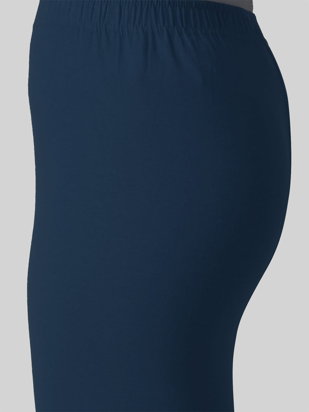 Saundarya Women’s Slim Fit Ankle Length Super Combed Cotton Rich Lycra Fabric Tailored Cut Stretchable Solid Plain Color Leggings; Navy Blue