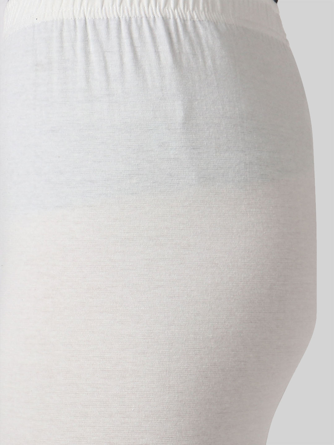 Saundarya Women’s Slim Fit Ankle Length Super Combed Cotton Rich Lycra Fabric Tailored Cut Stretchable Solid Plain Color Leggings; Off White