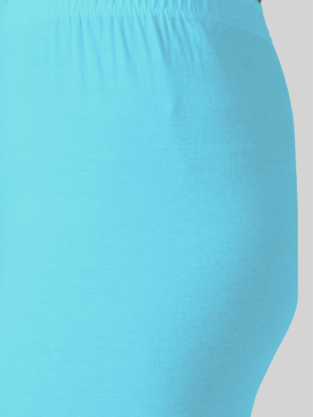 Saundarya Women’s Slim Fit Ankle Length Super Combed Cotton Rich Lycra Fabric Tailored Cut Stretchable Solid Plain Color Leggings; Sky Blue