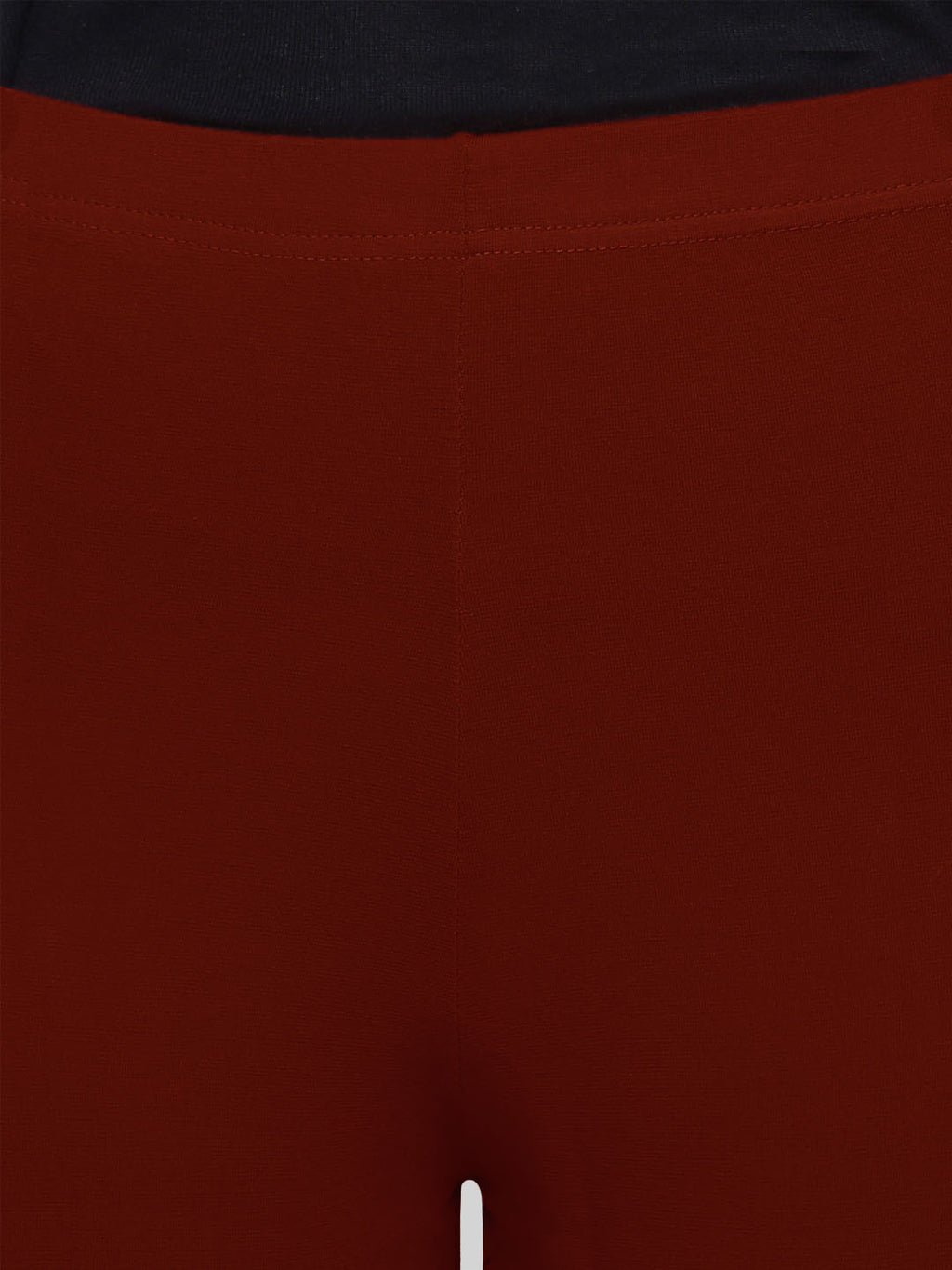 Dark Maroon Calf Length Leggings Cotton