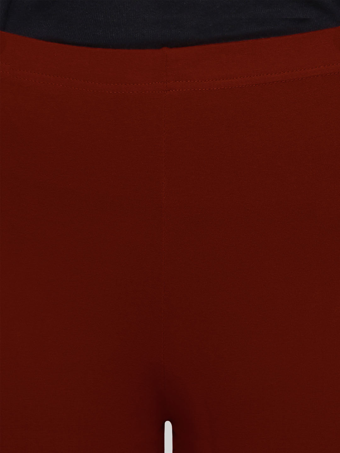Dark Maroon Calf Length Leggings Cotton