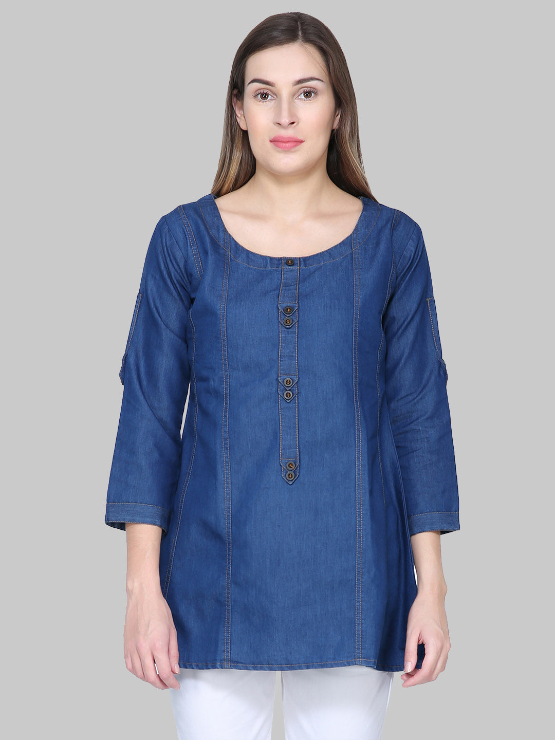 Saundarya Women's Denim Kurti Top
