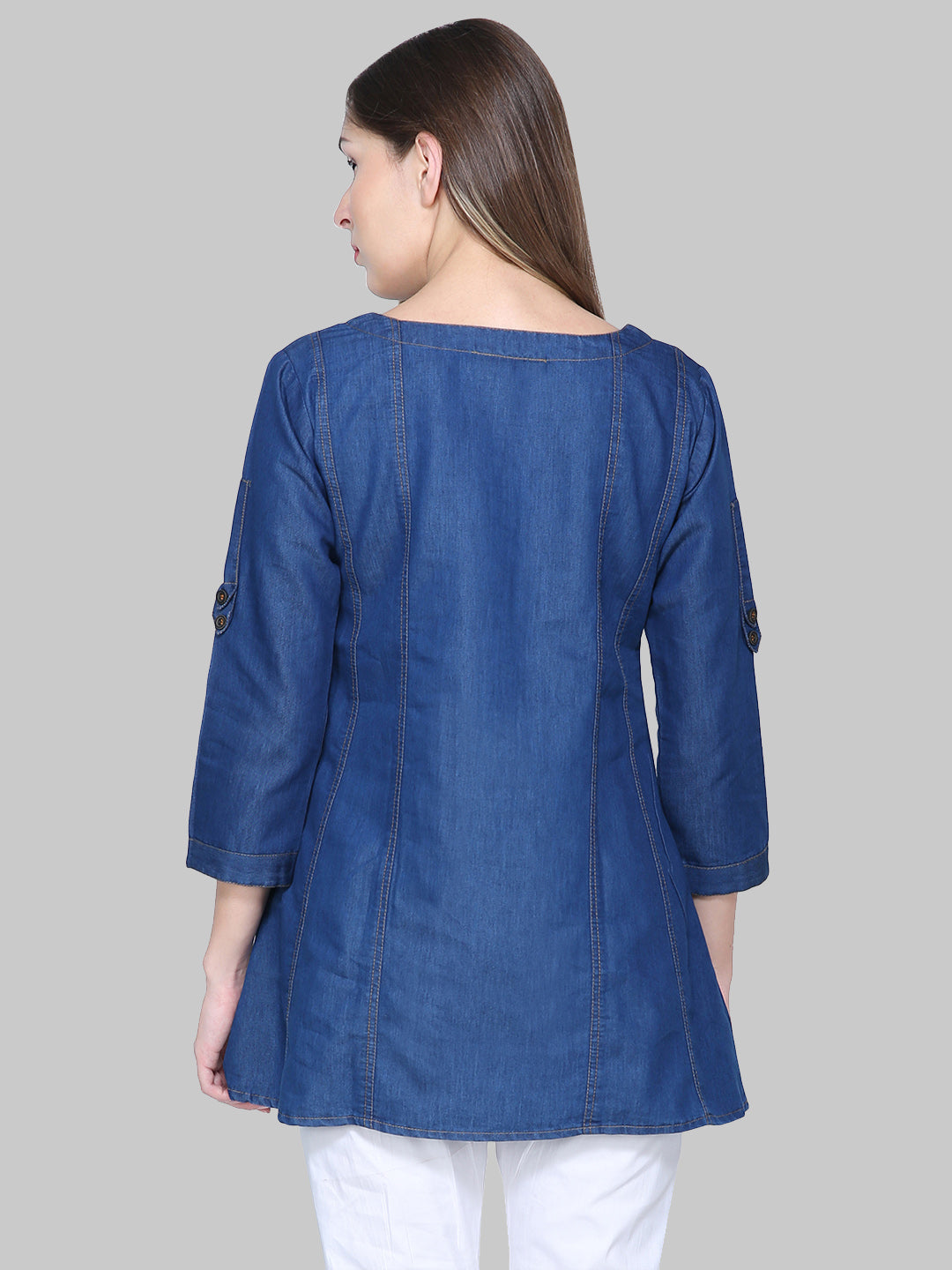 Saundarya Women's Denim Kurti Top