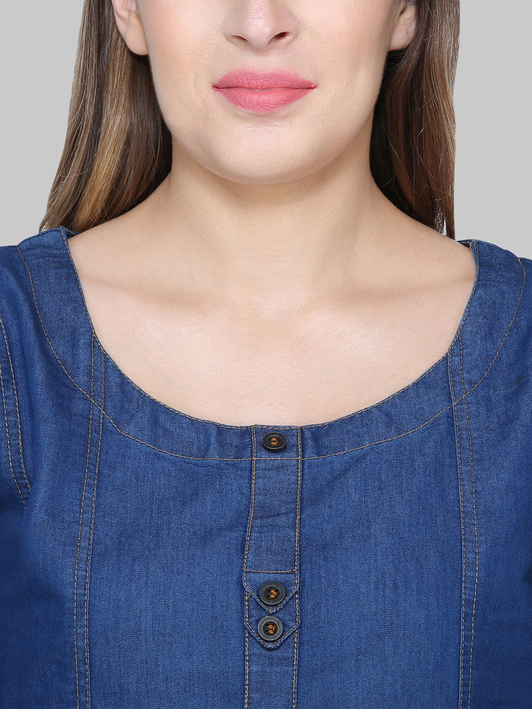 Saundarya Women's Denim Kurti Top