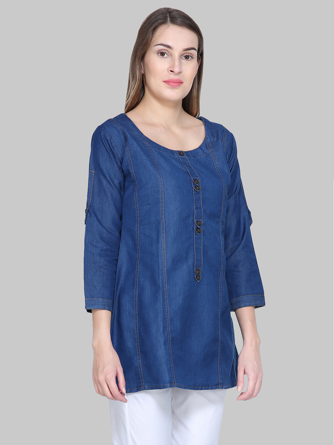 Saundarya Women's Denim Kurti Top
