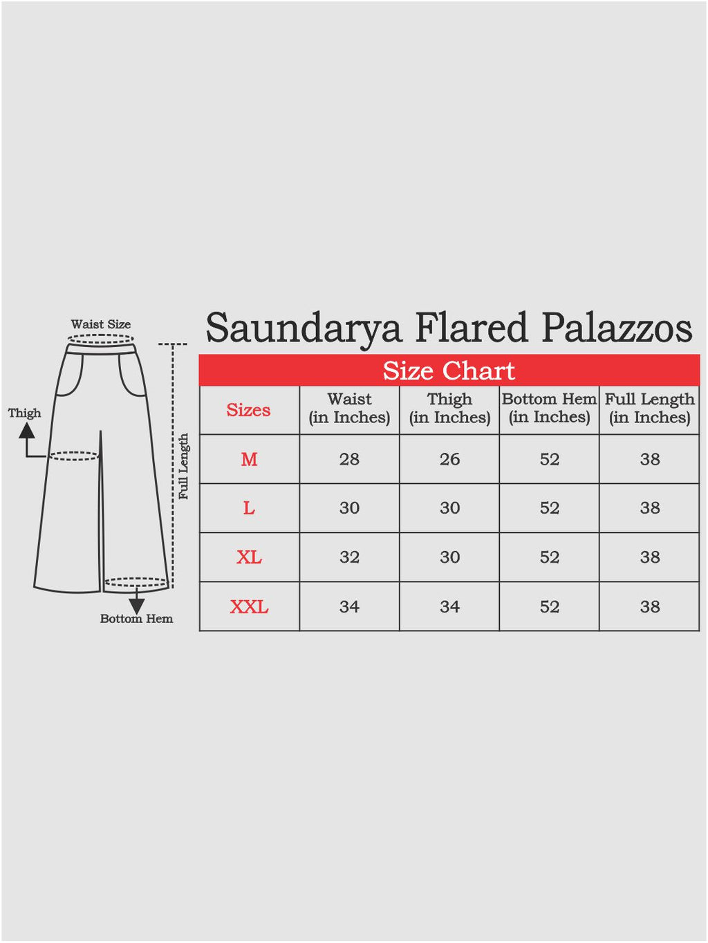 Saundarya Women's Loose Fit Skirt Palazzo Buttery Cream