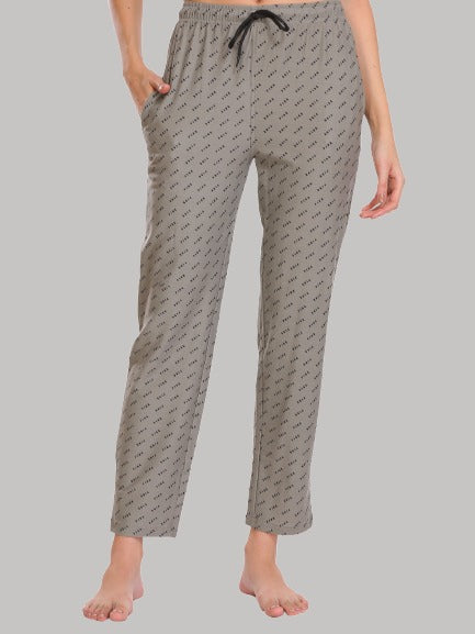 Saundarya Women's Relaxed Fit Cotton Lounge Pant Pista Green