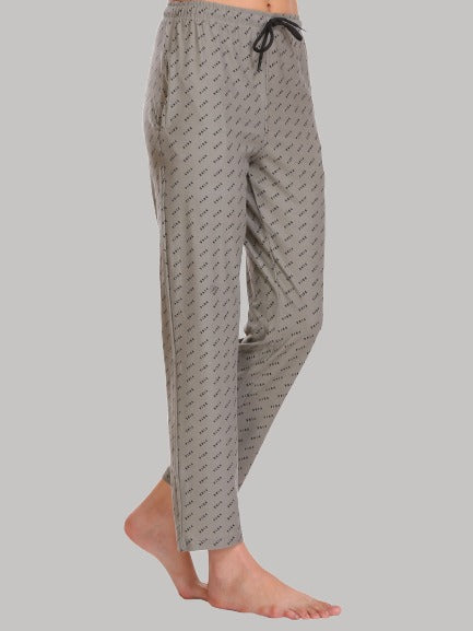 Saundarya Women's Relaxed Fit Cotton Lounge Pant Pista Green