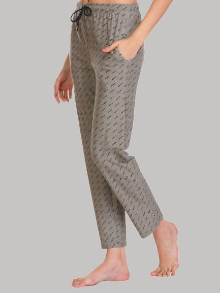 Saundarya Women's Relaxed Fit Cotton Lounge Pant Pista Green