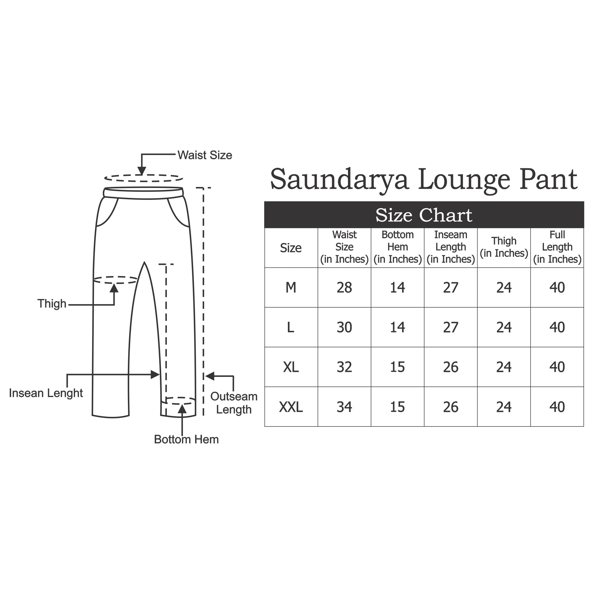 Saundarya Women's Relaxed Fit Cotton Lounge Pant Black