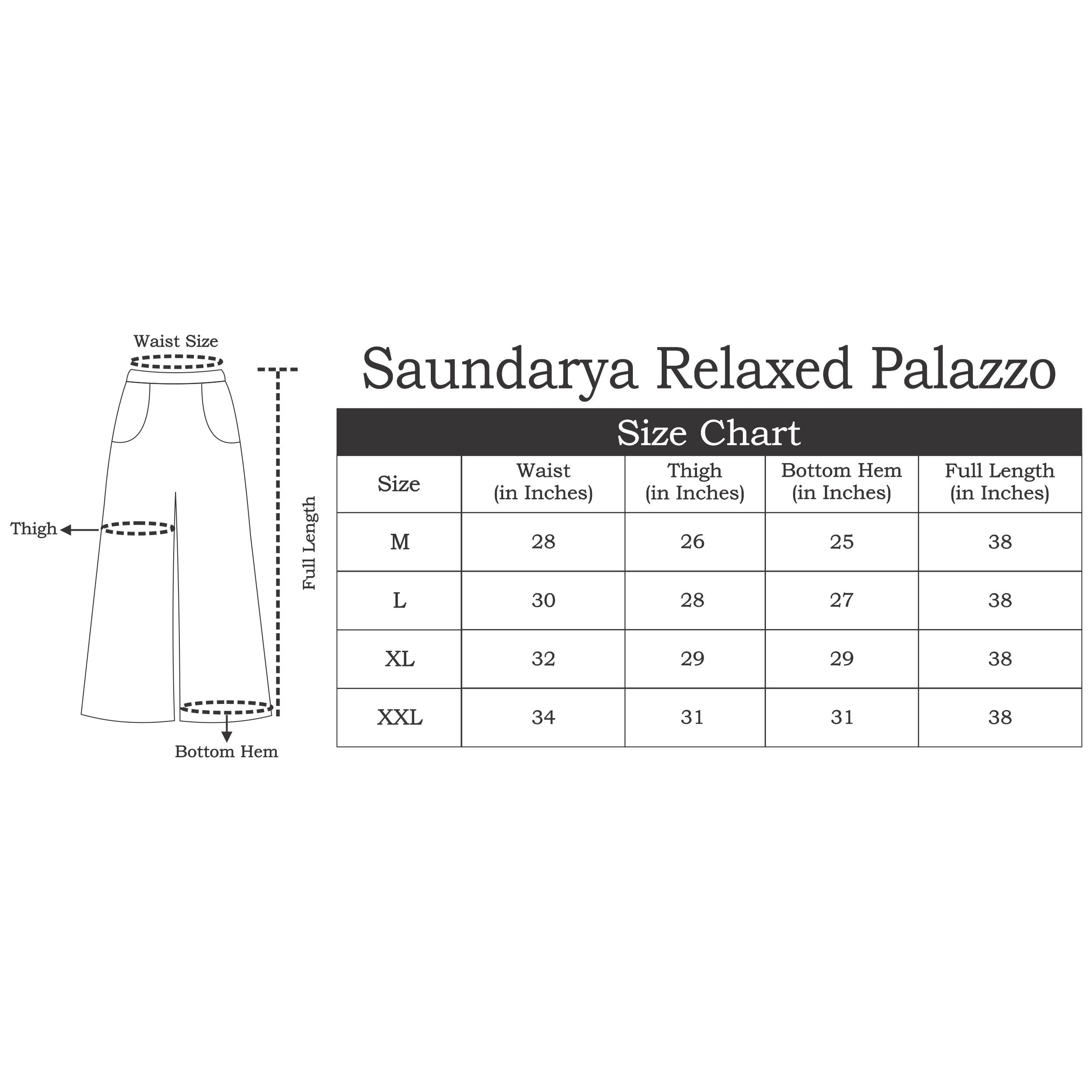 Saundarya Women's Relaxed Fit Palazzos Maroon