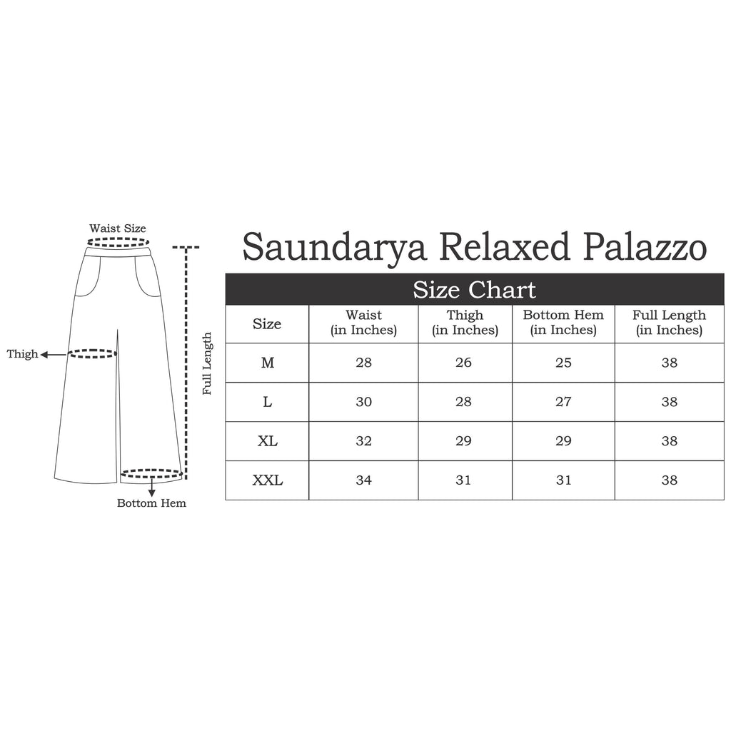 Saundarya Women's Relaxed Fit Palazzos Beige